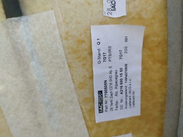 фото №14, Mercedes cl63 w216 потолок комплектная alcantara