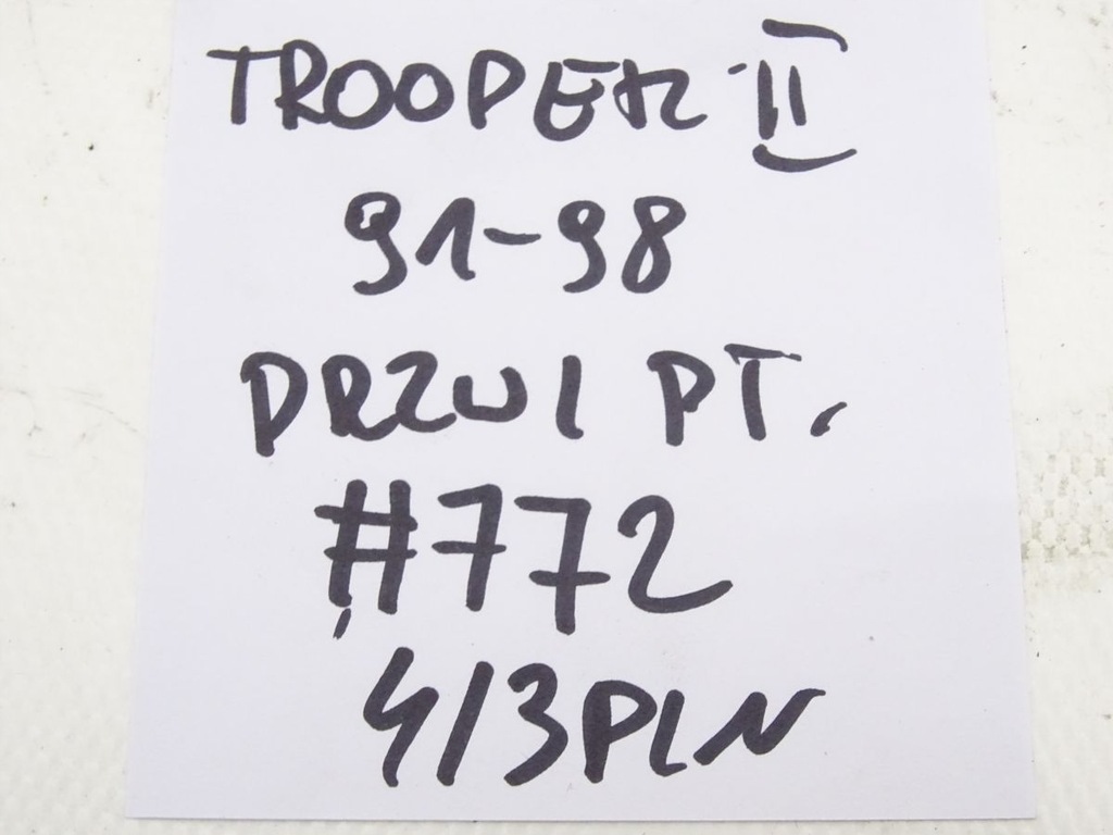 фото №6, Isuzu trooper ii monterey i 91-98 жгут электропроводка дверь правый задняя #772