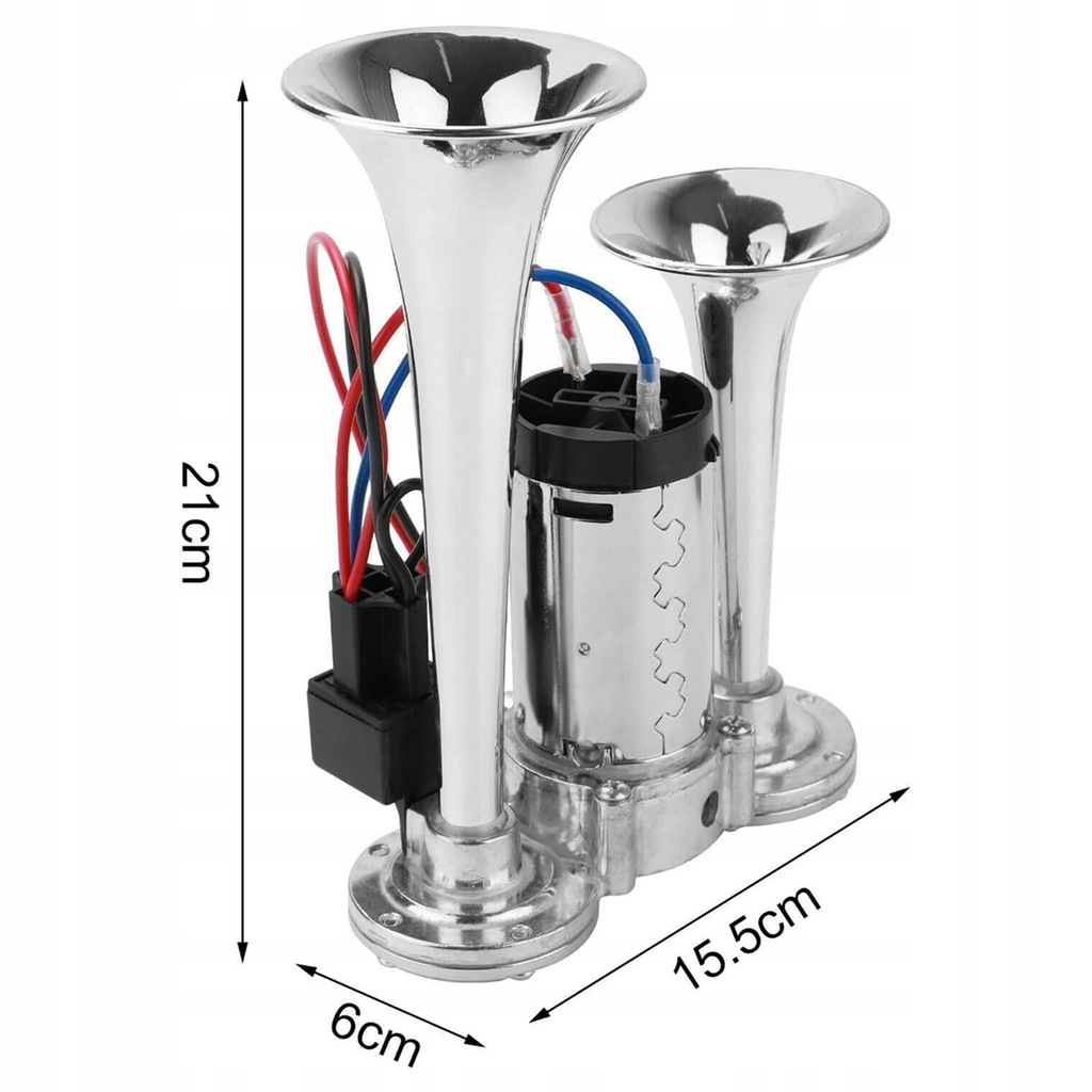 фото №9, Сигнал клаксон сигнал хром компрессор громкий 12v клаксон do traktora 600db