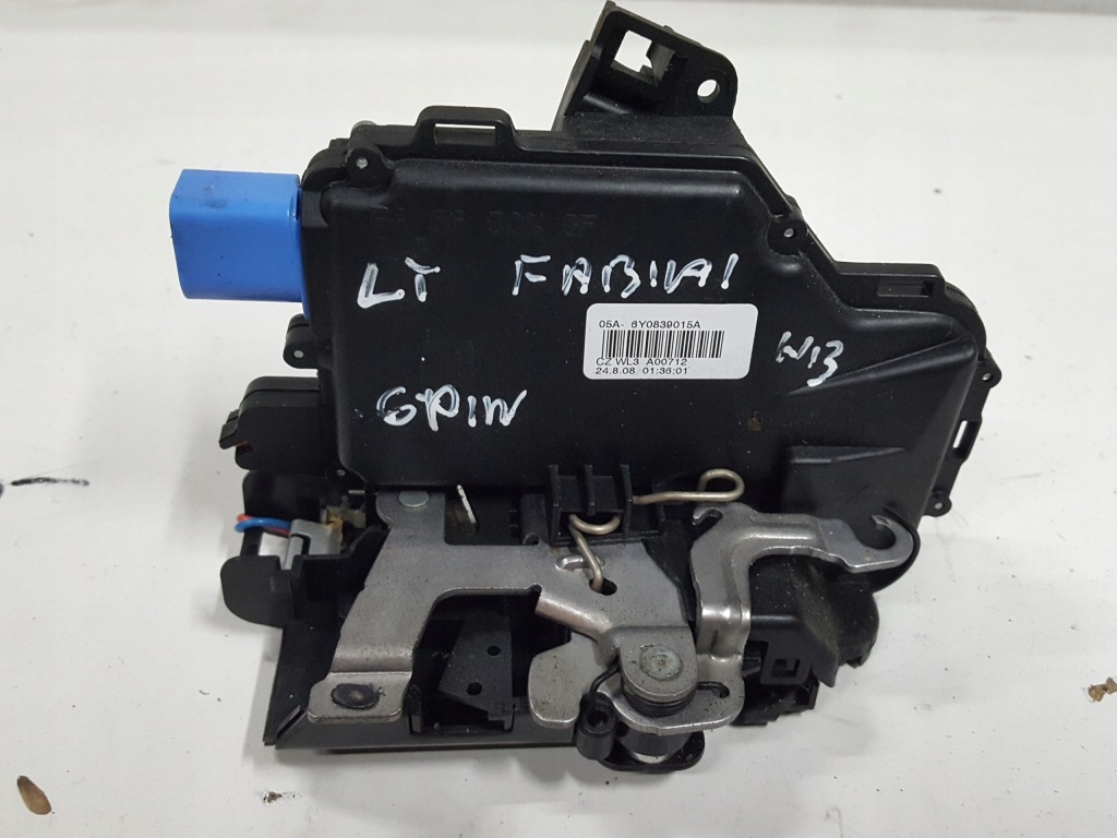 фото №1, Skoda fabia ii 5j 07r- замок дверь левый задняя 6 pin