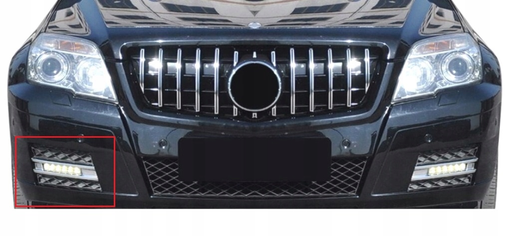 фото №10, Решётка хром правый do glk x204 2008-2012r. свет led drl движение dziennej