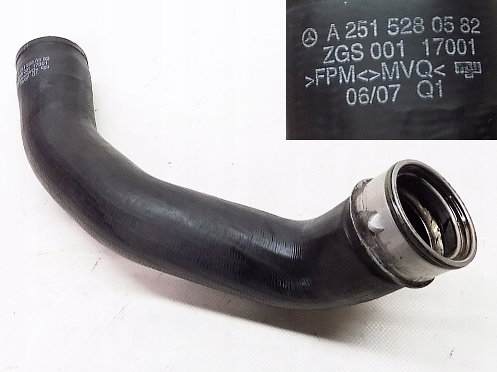 фото №1, Труба повітря інтеркулер a2515280582 mercedes r-klasa w251 3.0 v6 cdi