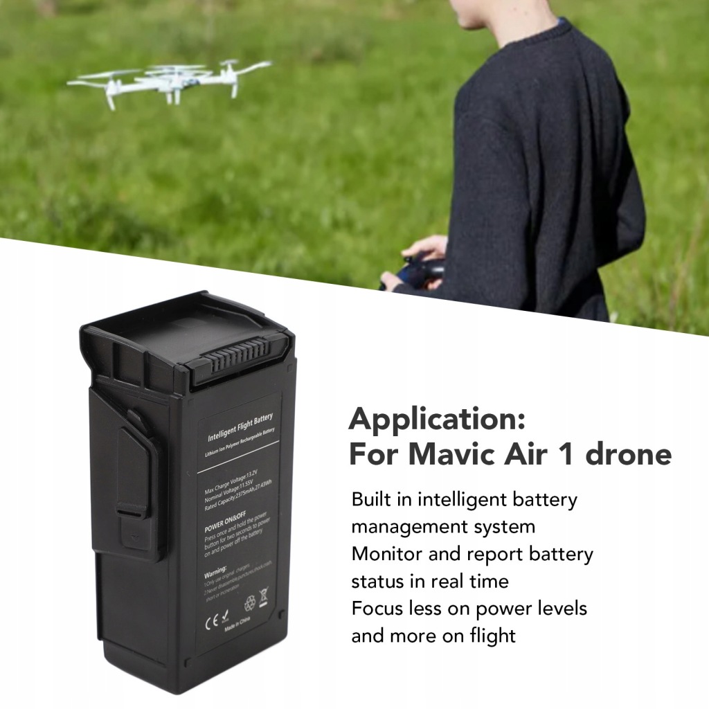 фото №3, Аккумулятор mavic air 1 monitorowanie w czasie rzeczywistym аккумулятор 2375 mah