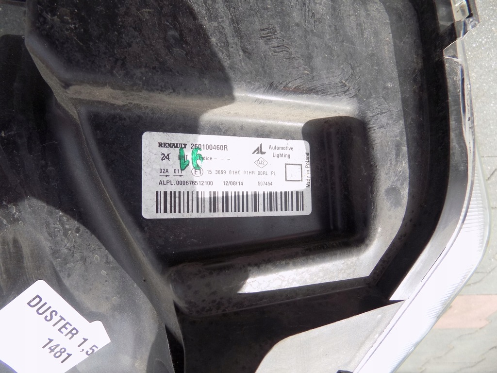 фото №8, Лампи перед комплект лампа ліва права anglik uk dacia duster i 2013r