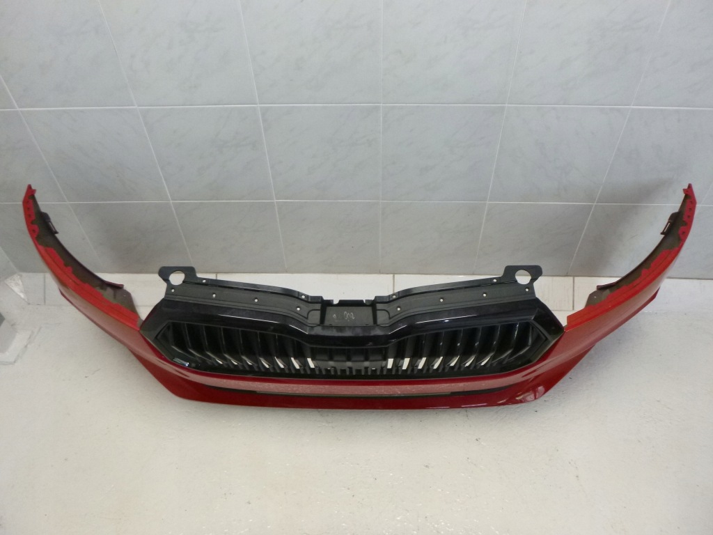 фото №8, Skoda fabia iv 4 бампер перед решітка радіатора передній радар