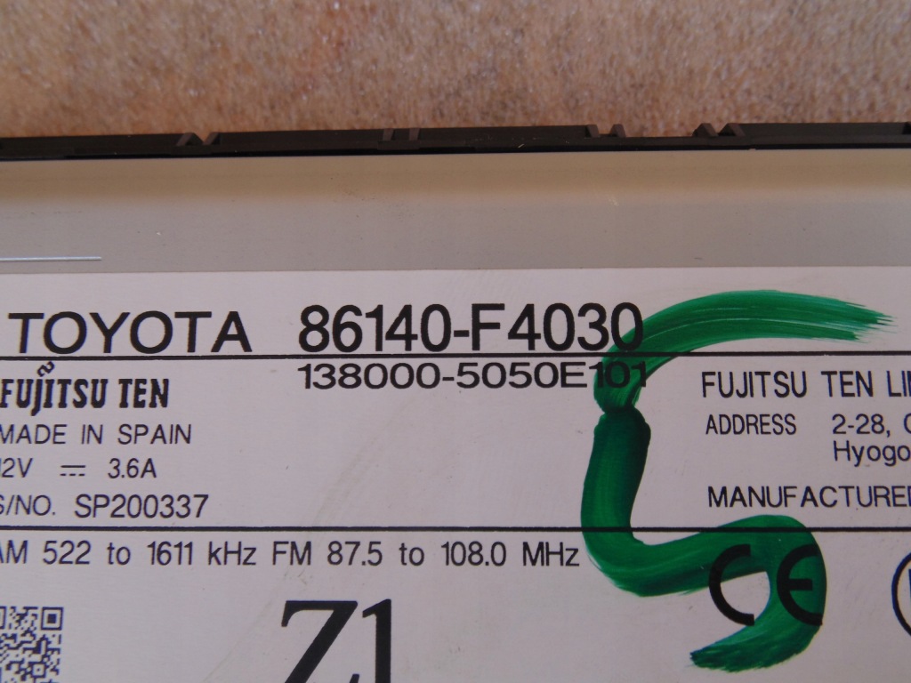 фото №2, Дисплей экран toyota chr ch-r 86140-f4030