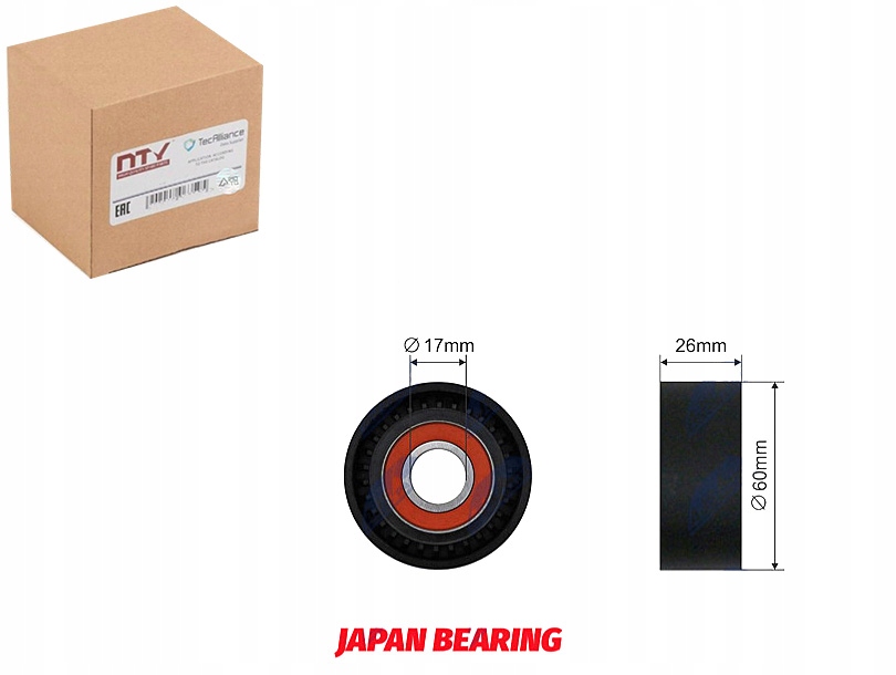 фото №1, Nty rnk-pe-000 ролик натягувача, ремінь клиновий багатореберний