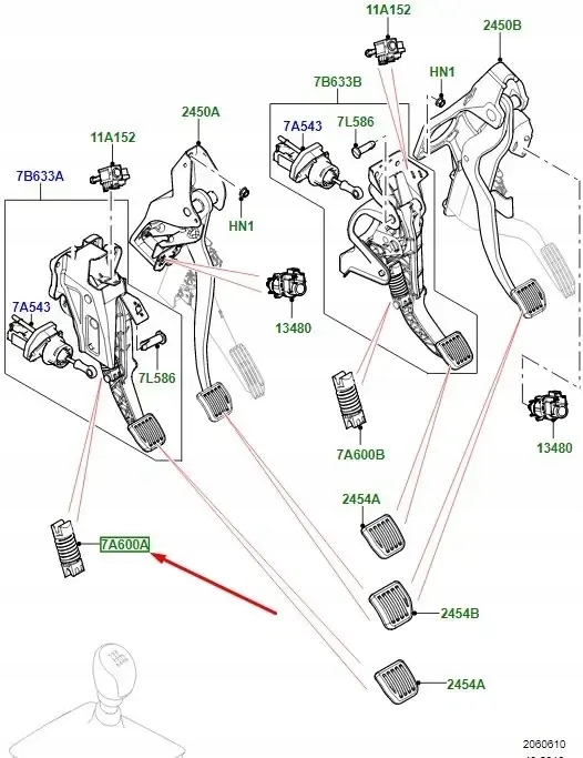 фото №2, Педаль сцепления land rover range rover evoque l551