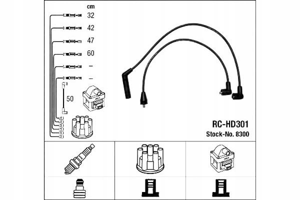 фото №10, Ngk провода зажигания hyundai atos 1.0irc-hd301