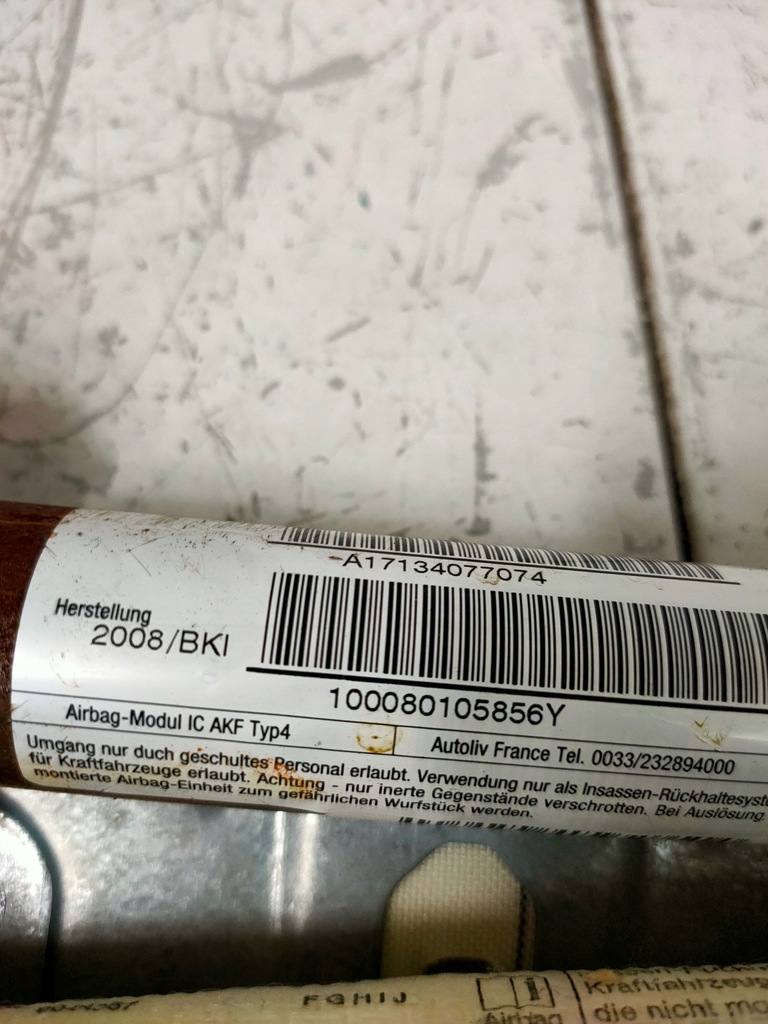 фото №6, Подушка безпеки шторка безпеки ліва mini cooper 2008 rok