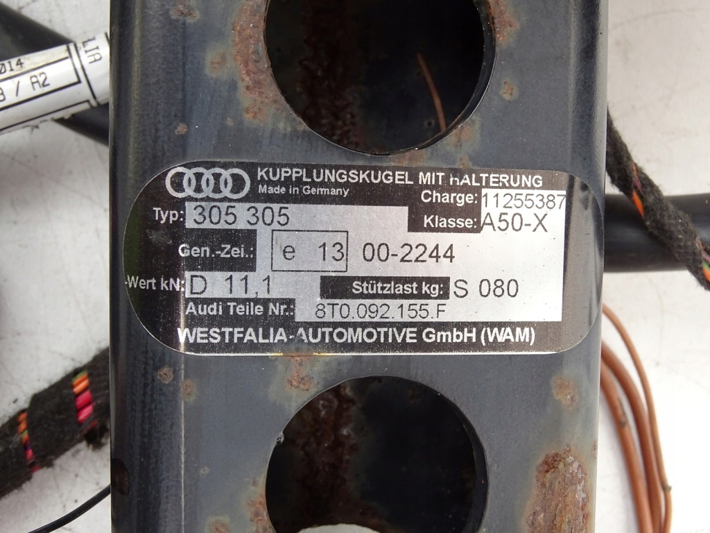 фото №15, Hak буксировочный westfalia 8t0092155f съемный + ключ audi a5 8t sportback