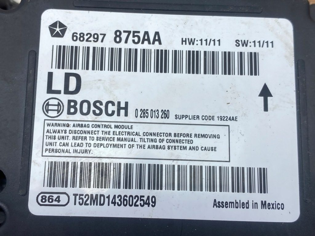 фото №5, Модуль подушок подушка безпеки dodge challenger charger 2015+ usa