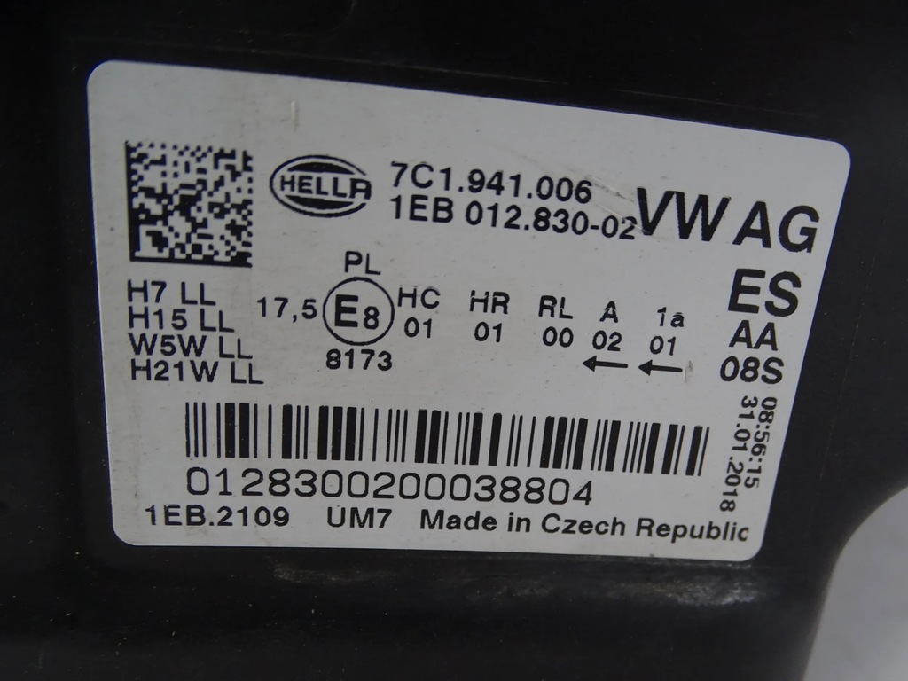 фото №7, Лампа перед передня права vw crafter ii 2 7c