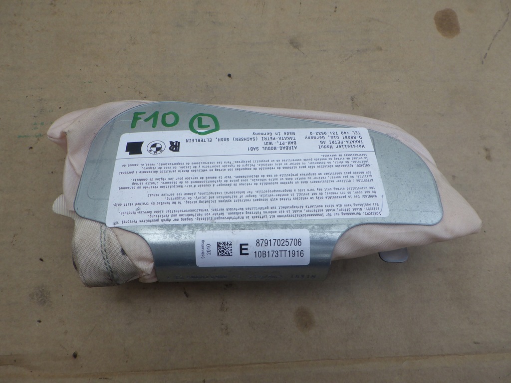 фото №1, Подушка подушка безпеки сидіння ліва bmw f10