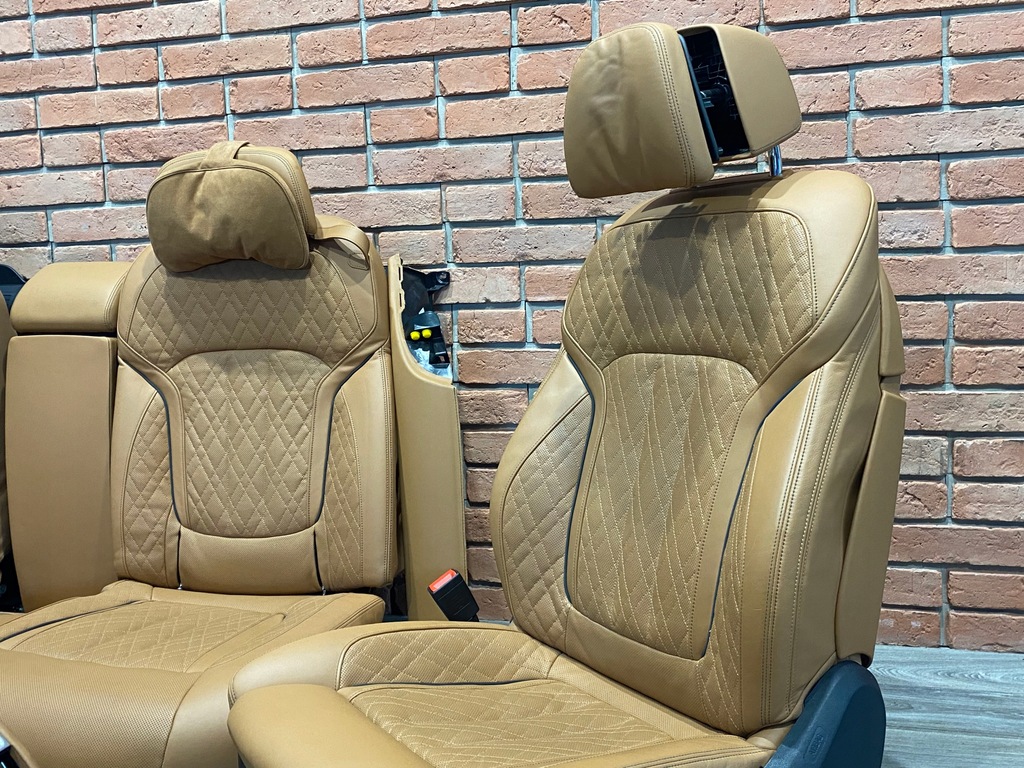 фото №7, Bmw 7 g12 сидіння заднє сидіння обшивки салон full cognac