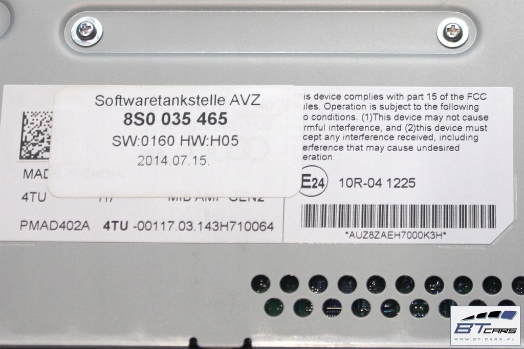 фото №6, Audi tt динамики комплект динамиков усилитель bang olufsen 8s0035465 8s003