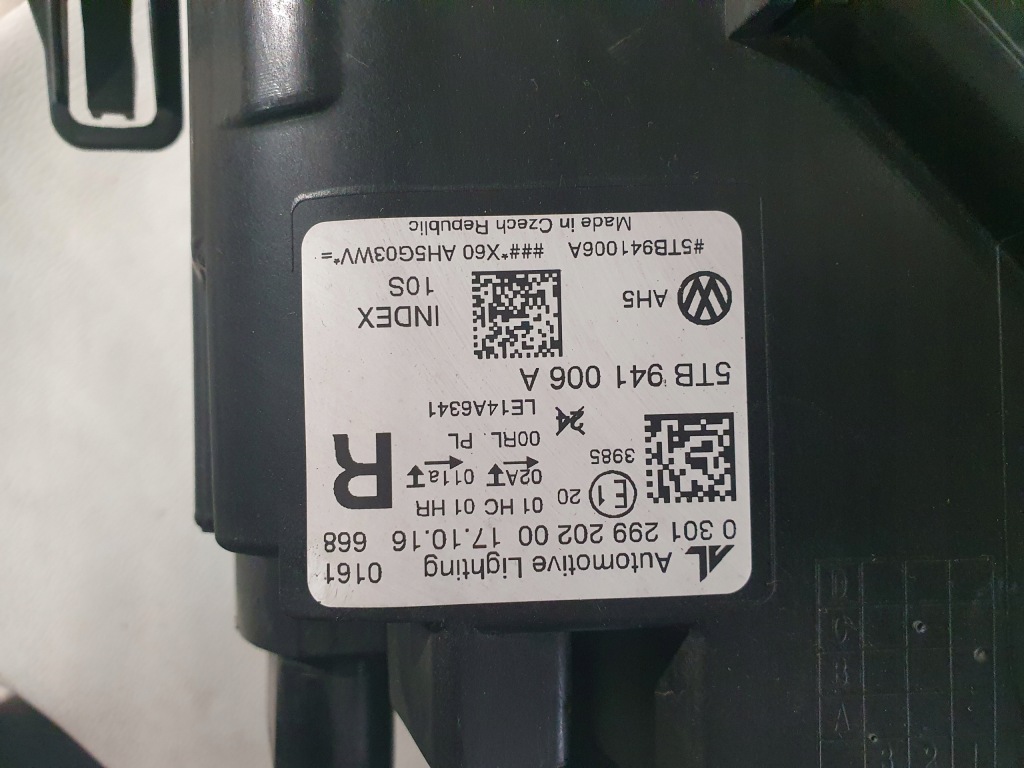 фото №11, Лампа фара правый перед vw touran 5tb обычная