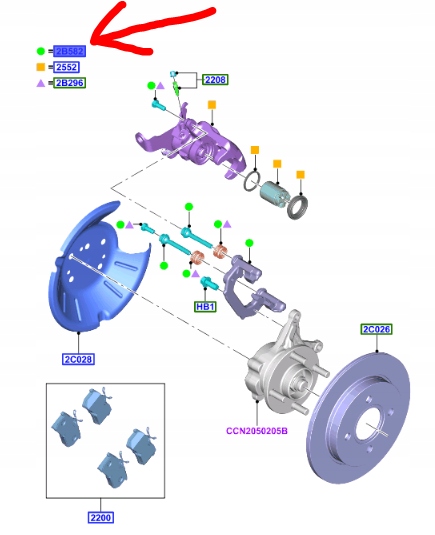 фото №1, Скоба суппорт задний ford fiesta mk7 mk6 focus mk1