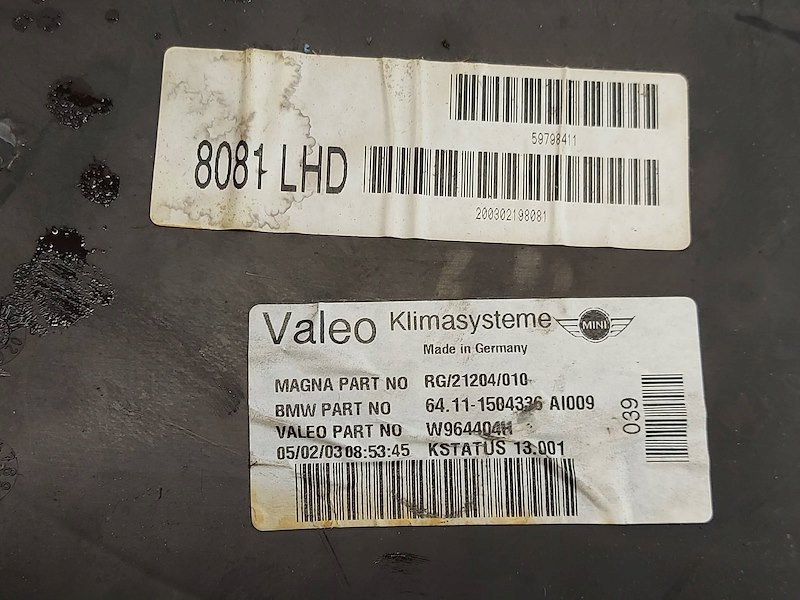 фото №7, Отопитель смеситель отопителя 1504336 mini r50, r52, r53 cooper one