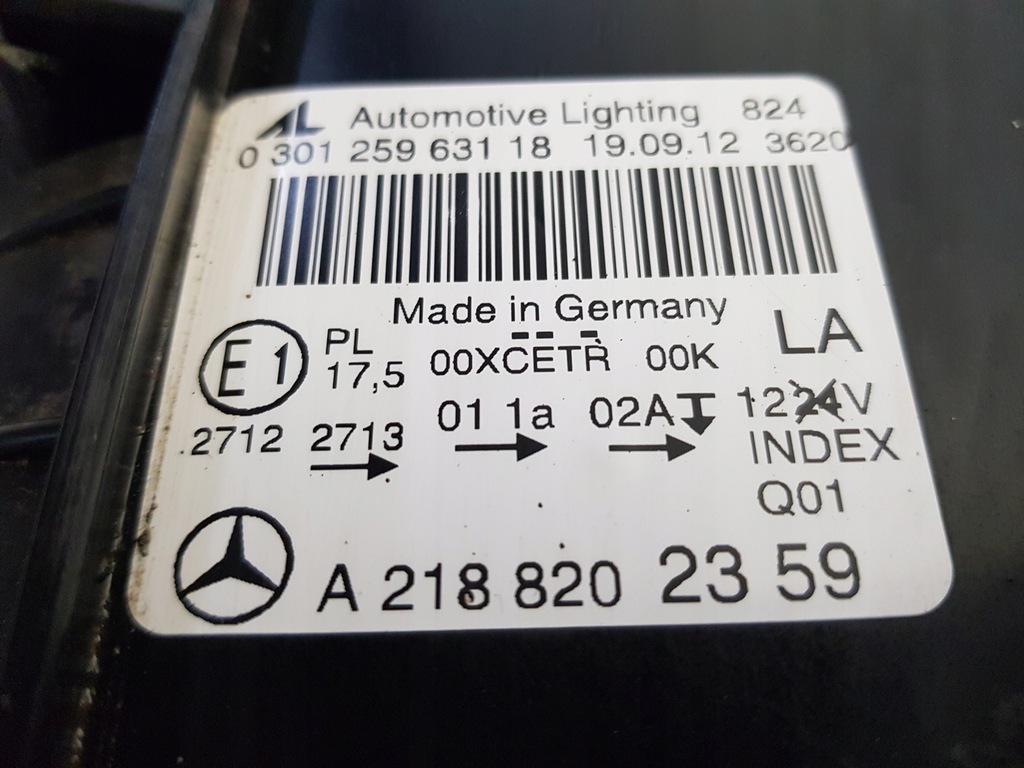 фото №13, Mercedes cls w218 c218 лампа full led левый перед 2188202359