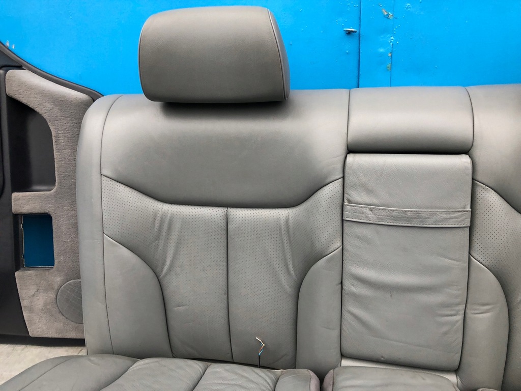 фото №9, Mercedes w140 lift long сиденья заднее сиденье обивка кожа серые