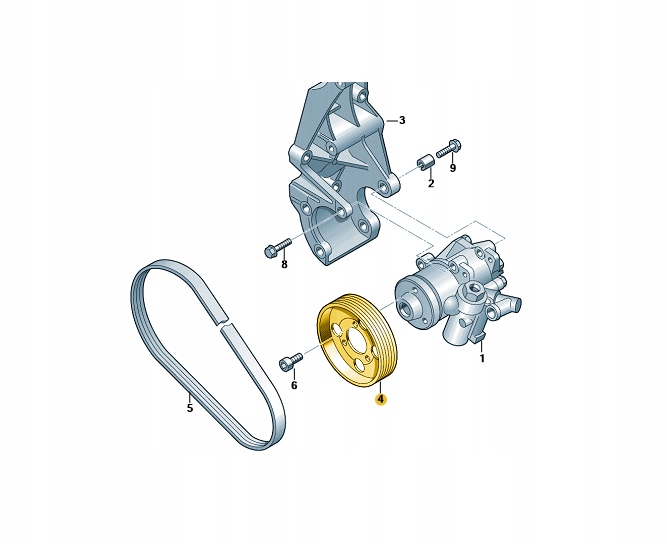 фото №1, Шкив audi a4 a6 passat polo 038145255d aso