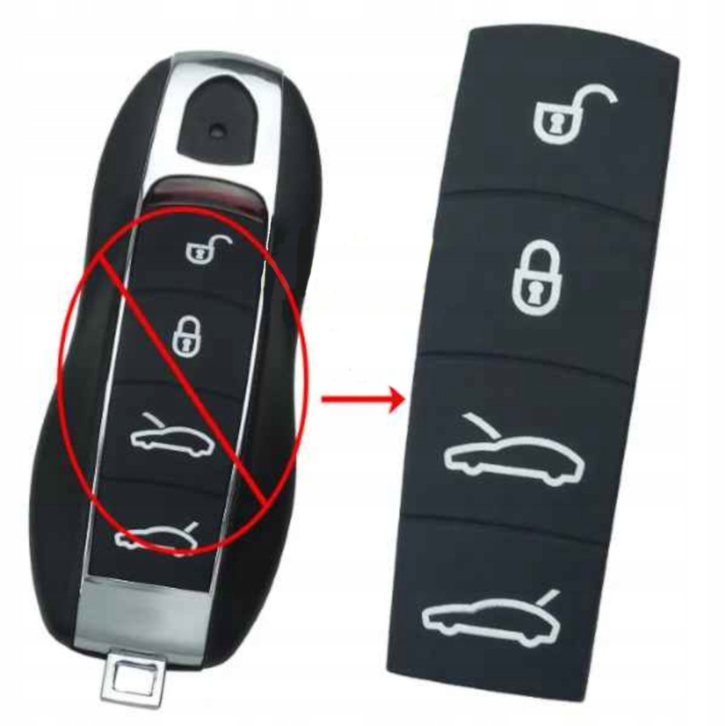 фото №1, Гумка pilot ключ кнопки porsche кнопки