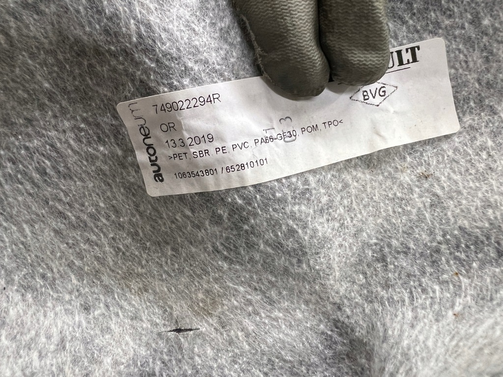 фото №6, Мат коврик обшивка пол пол renault clio v hb