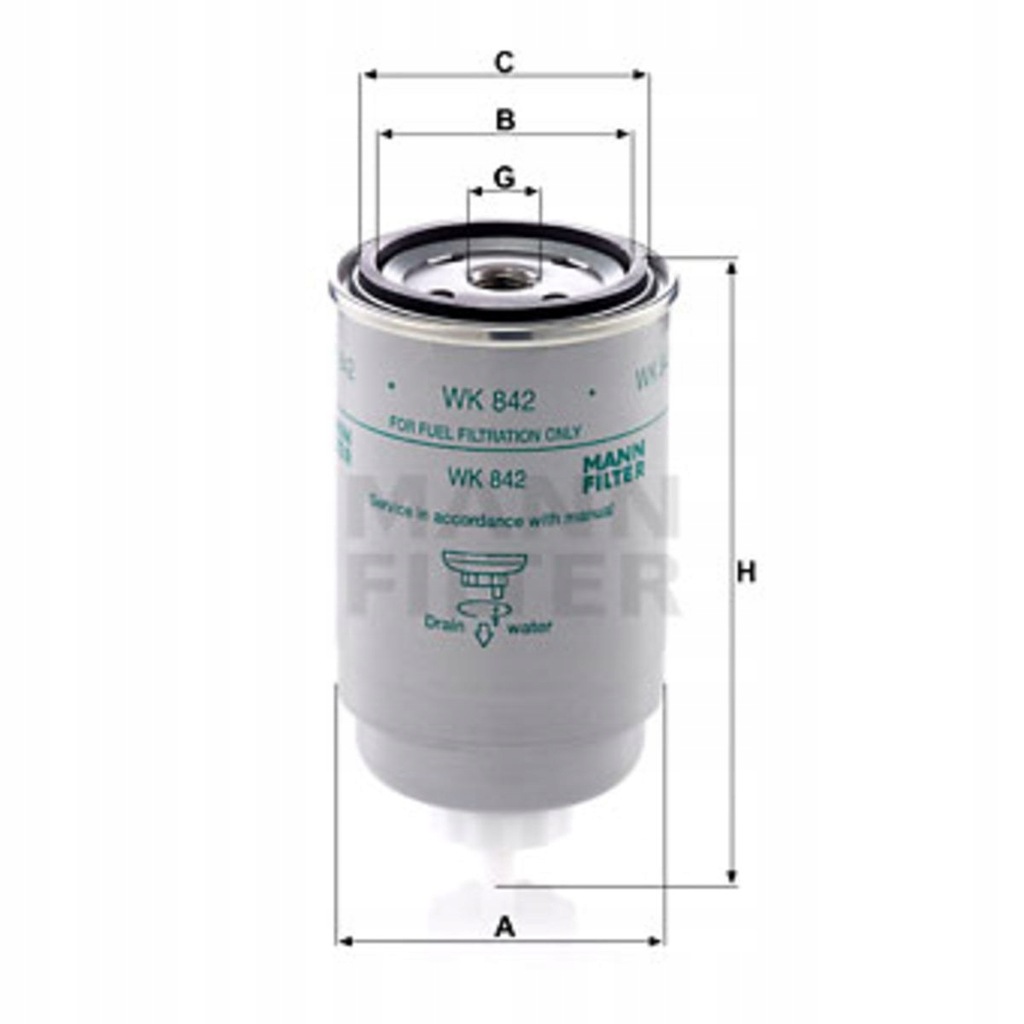 фото №13, Mann-filter wk 842 фильтр топлива