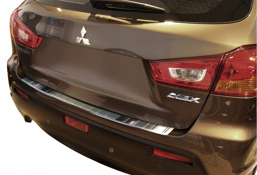 фото №2, Mitsubishi asx 2010-2017 молдинг сталевий накладка na бампер задня