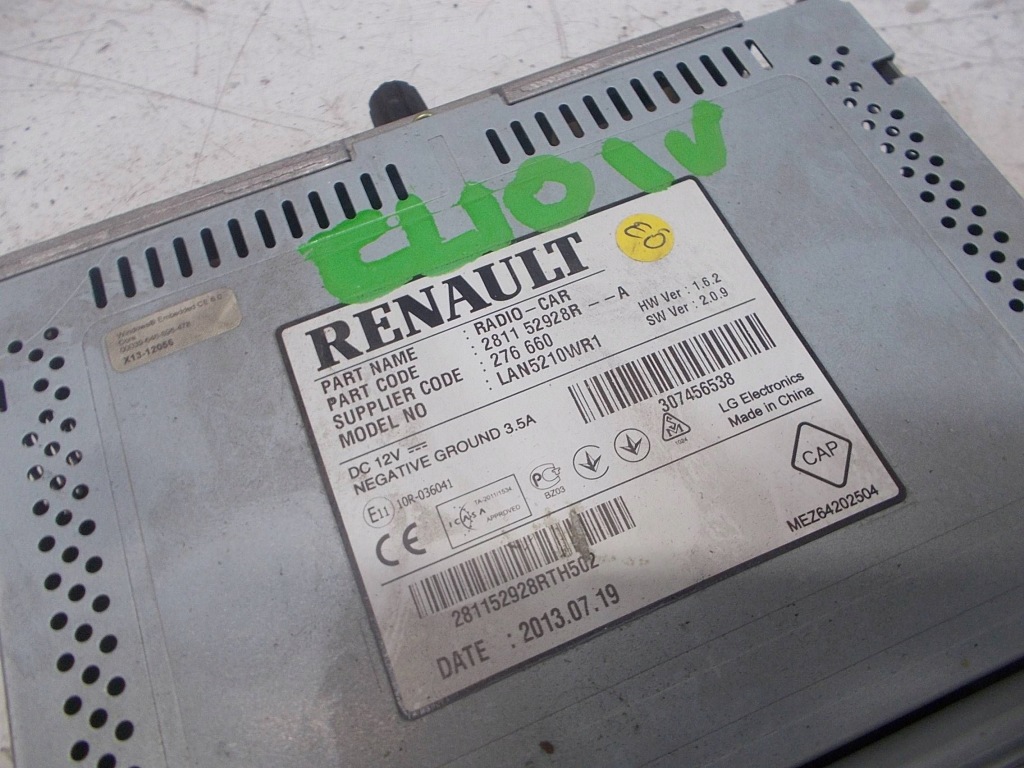 Станция мультимедийная комплект renault clio iv 281152928r радио панель Оригинал