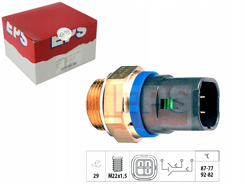 фото №1, Eps 1.850.647 перемикач термічний, вентилятор радіатора