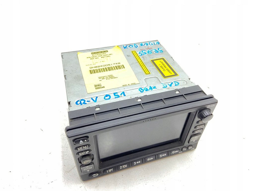 фото №1, Радио заводской навигация gps + kod радио honda cr-v ii 2002-2006r.
