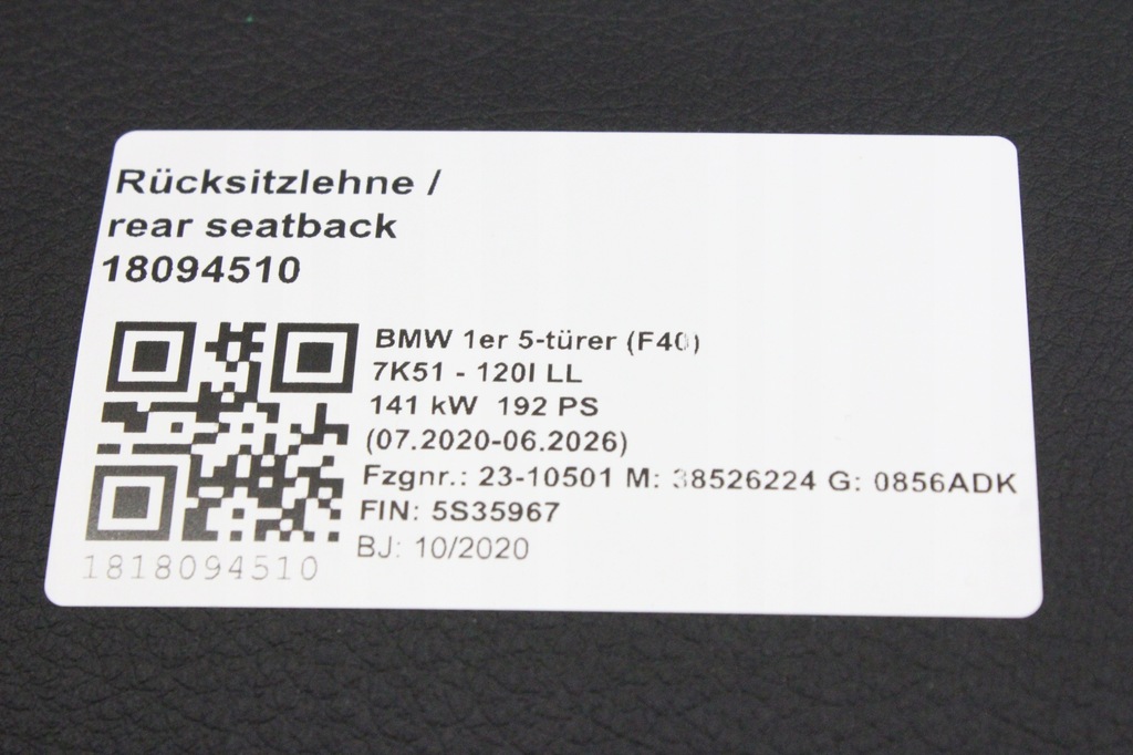 фото №15, Сидіння заднє сидіння обшивки mpakiet eur пам'ять bmw f40