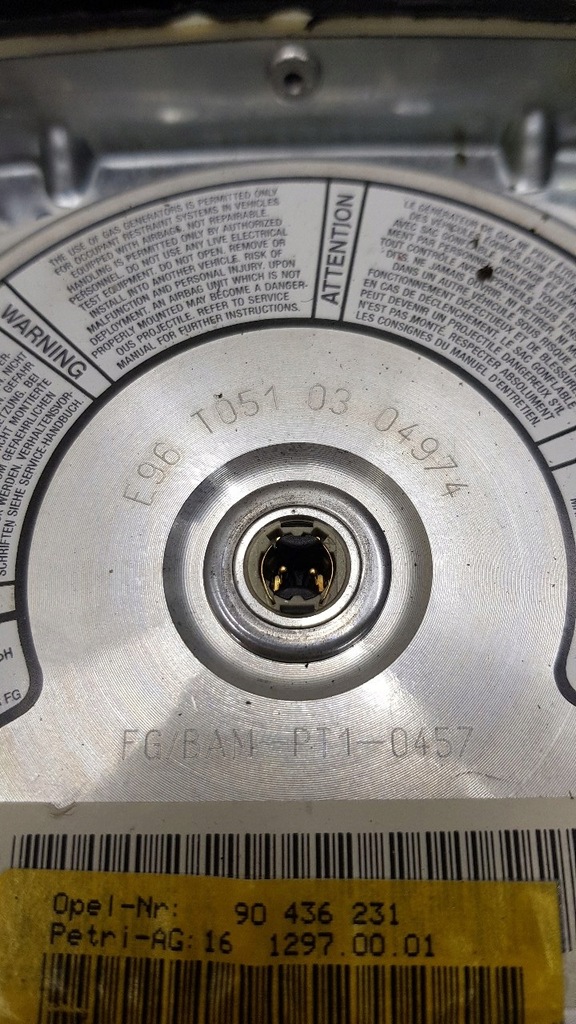 фото №5, Подушка подушка безопасности водителя opel tigra a