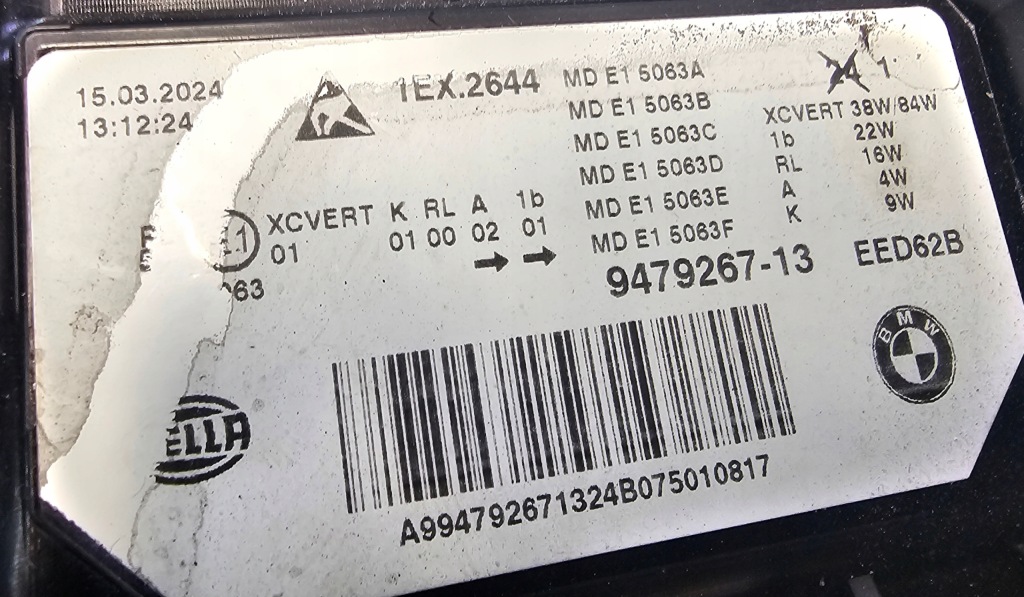 фото №15, Лампа bmw 5 lift lci g30 g31 f90 full led laser 20- лівий перед 9479267-13