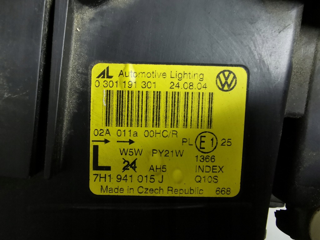 фото №7, Фара лампа права ліва vw t5 multivan europa