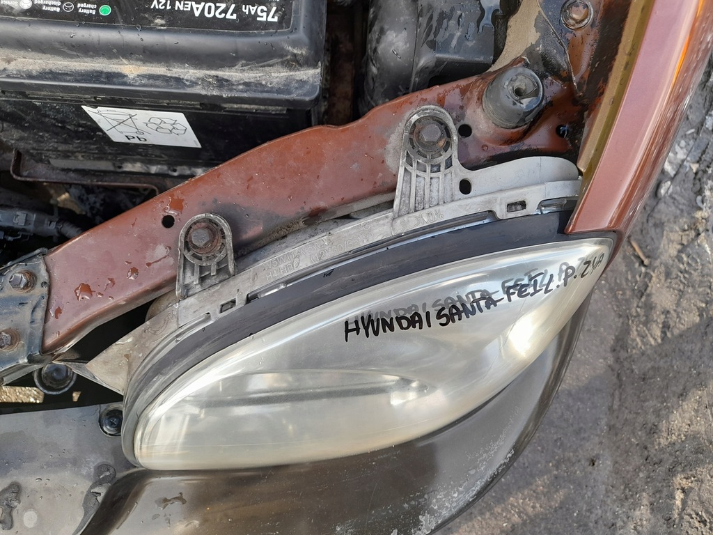 фото №10, Hyundai santa fe i лампа левый перед левая передняя