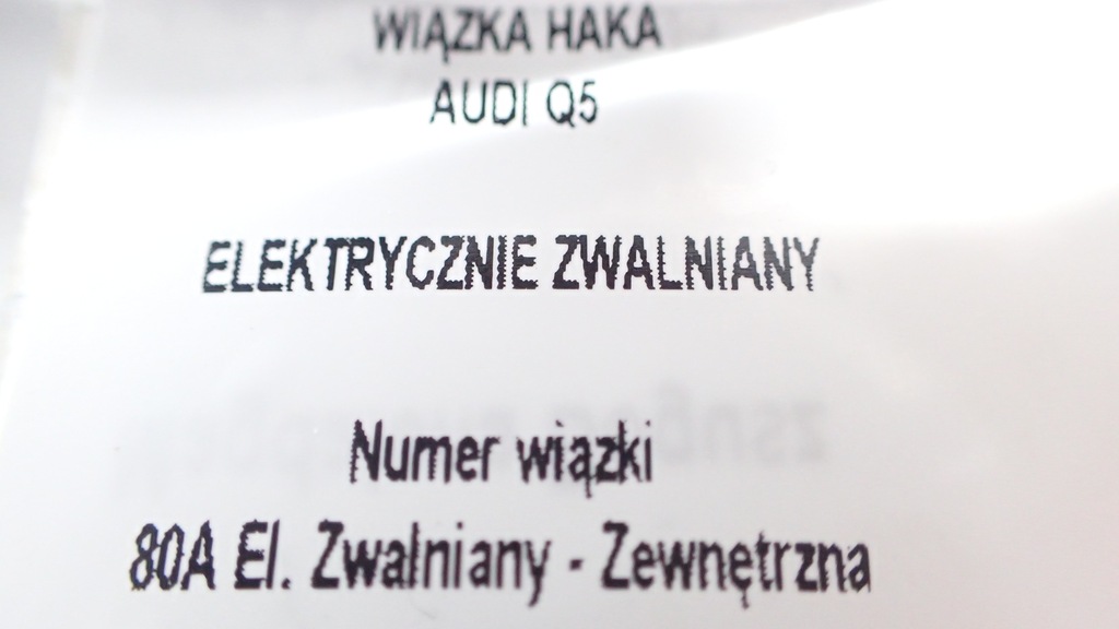 фото №12, Nowa жгут внутренняя наружная hak audi q5 80a +кнопка + рамка + модуль
