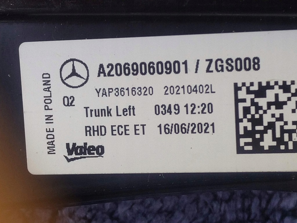 фото №14, Лампа левая задняя mercedes c-klasaw206 a2069060901new