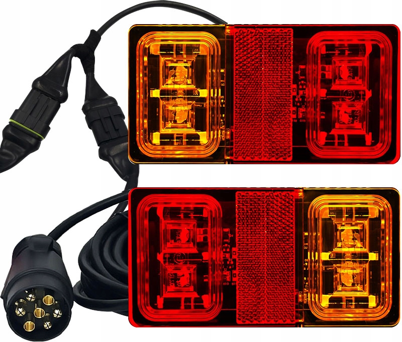 фото №1, Набір світла задніх лампа led do przyczep led кабель 7,5m штекер 7 pin