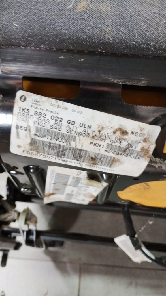 фото №4, Сидіння пасажира правий vw golf v jetta