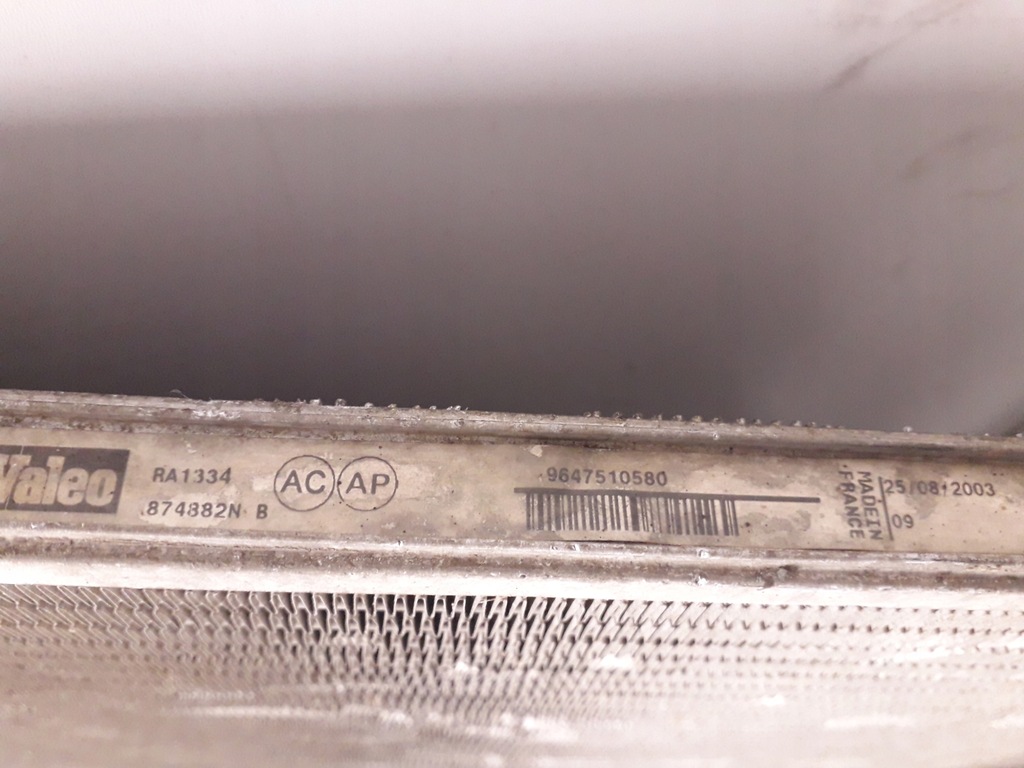 фото №8, Peugeot 206 01-09 1.6 16v радіатор wody 9647510580