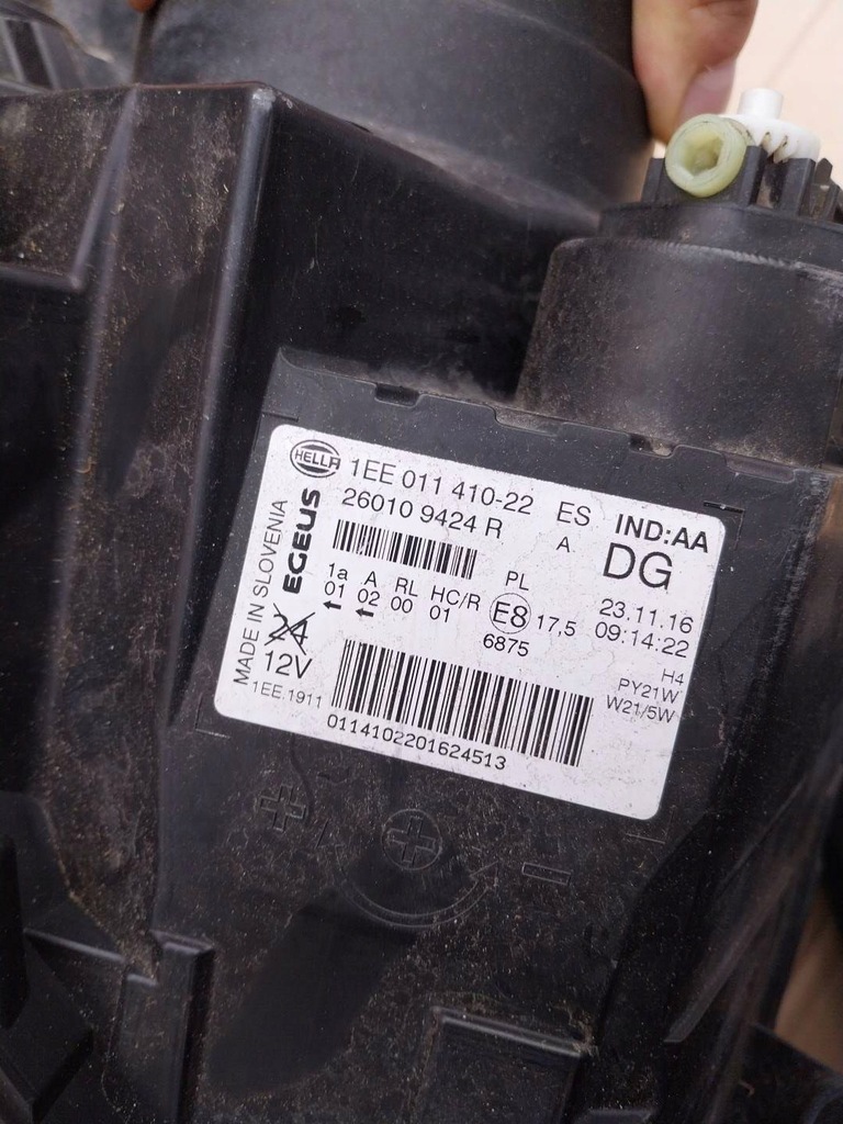 фото №11, Лампа правая перед передняя renault trafic iii 260109424r