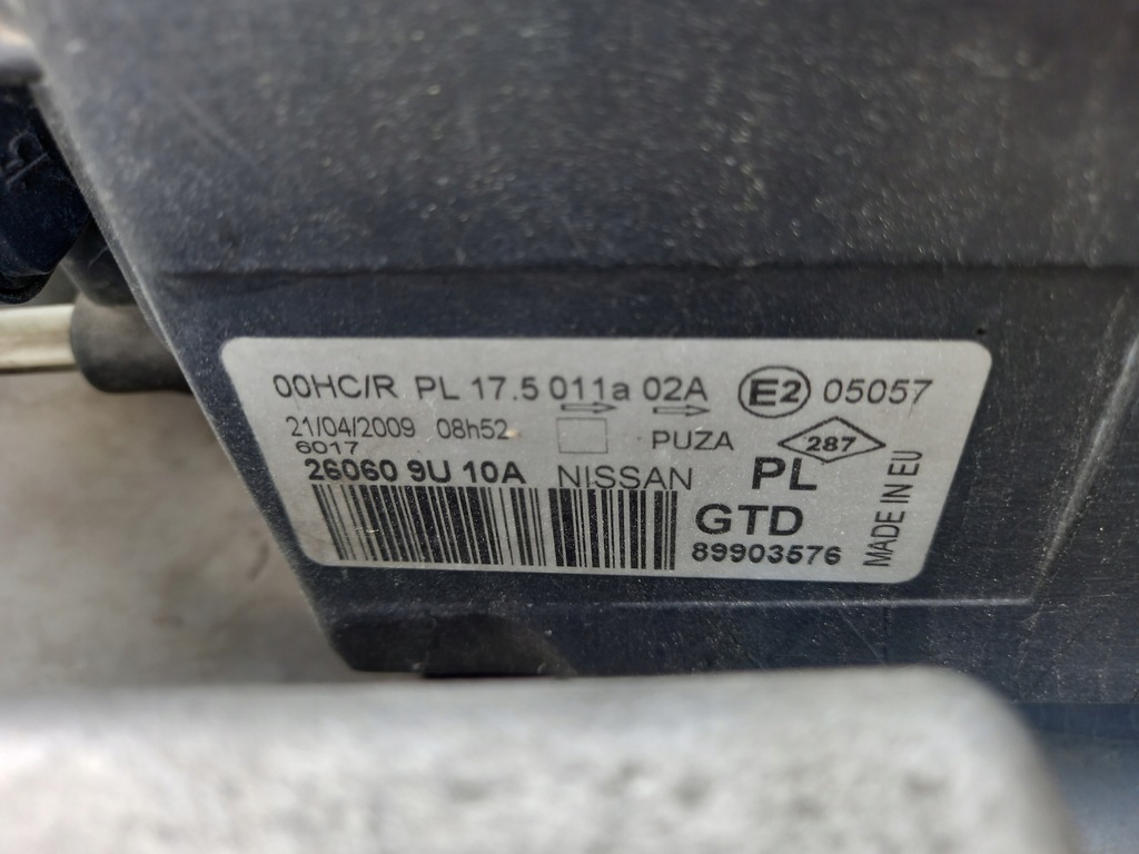 фото №9, Nissan note i e11 лампа левый перед левая передняя