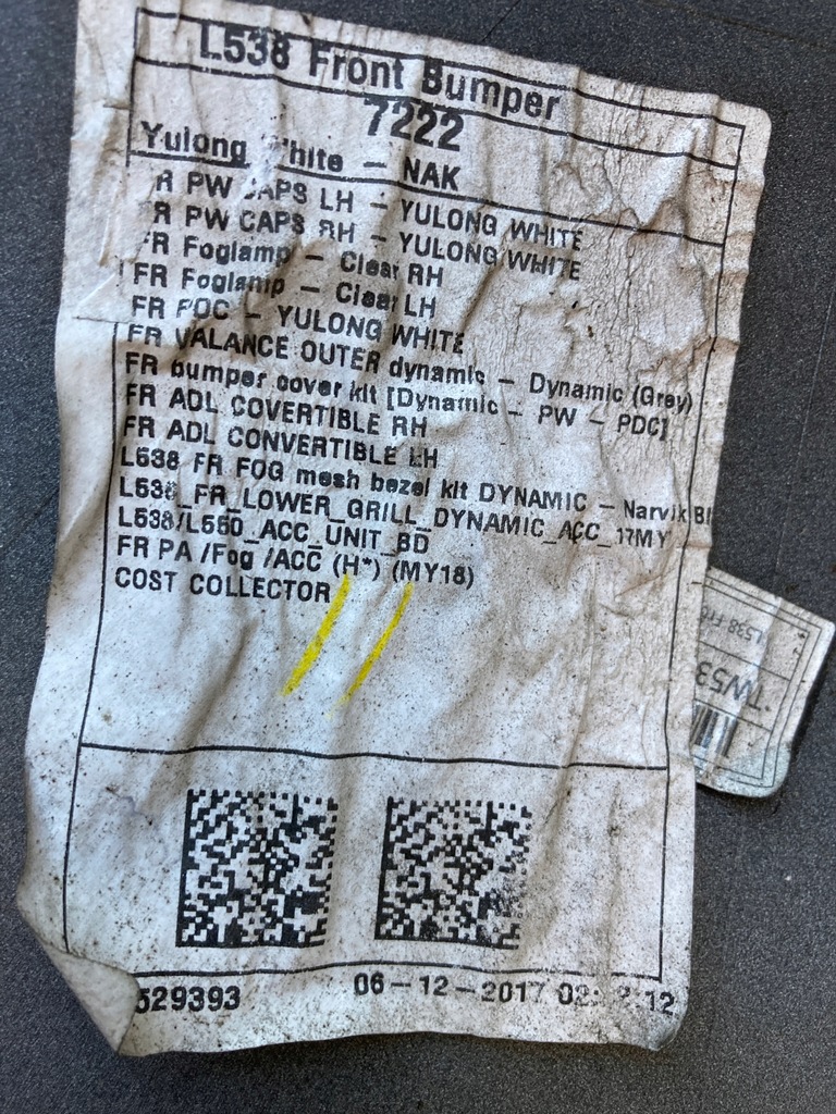 фото №16, Land rover evoque lift l538 бампер перед orygi.