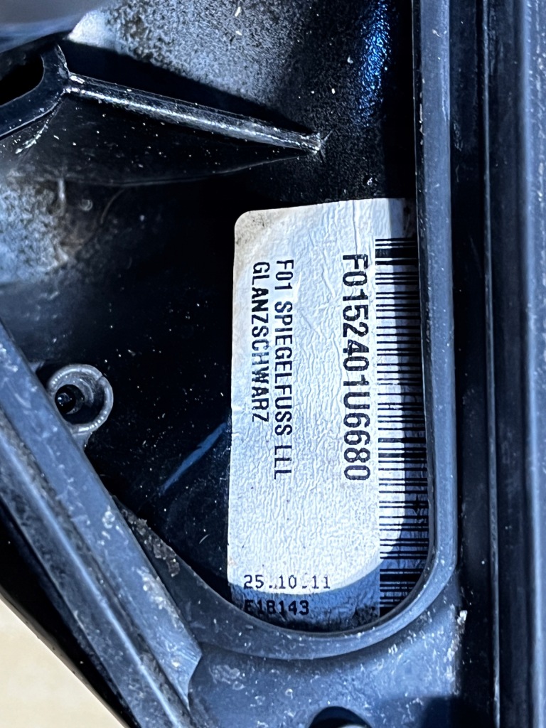 Купити 153 bmw f01 дзеркало ліва камера glanzschwarz 3+4 контакти