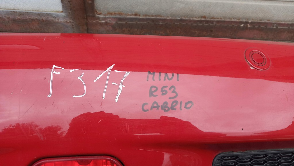 фото №14, Бампер задня задній pdc датчики mini r52 cabrio cooper s червоний