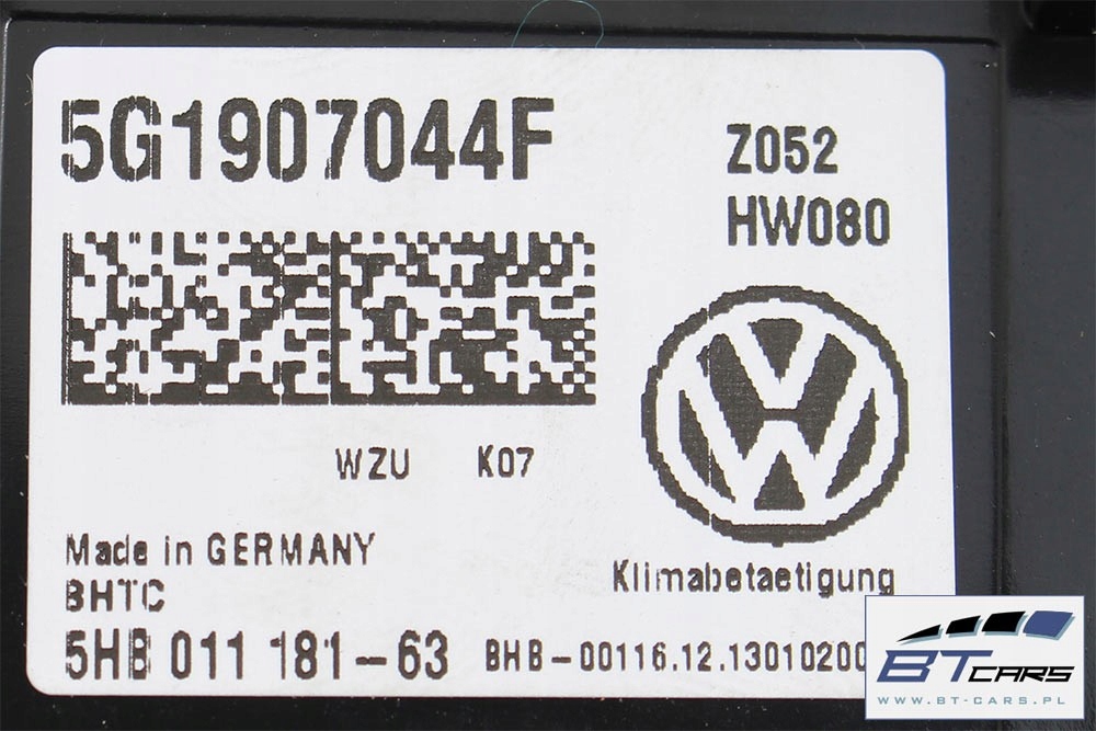 фото №8, Vw golf 7 vii панель кондиционера 5g1907044f 5g1907044m модуль блок управления навигация