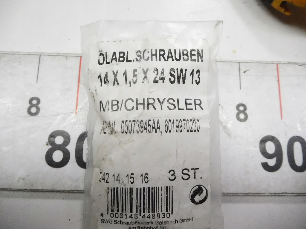 Болт слива картера масляный dodge 2.2 05073945aa Недорого